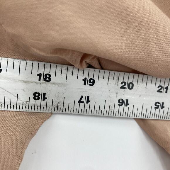 Paisley Beige Boho Long Tunic Slit Popover Art to Wear Blouse Women’s S/M - Picture 7 of 8